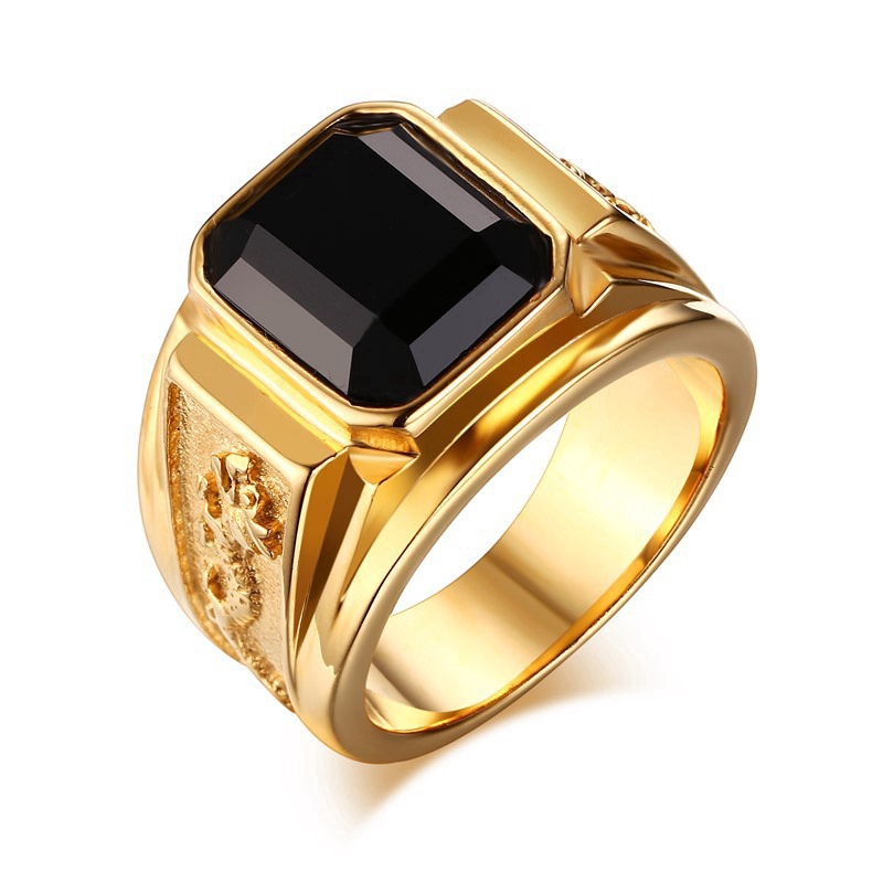 Anillo De Moda Diamantes De Oro De Los Hombres De La Vendimia