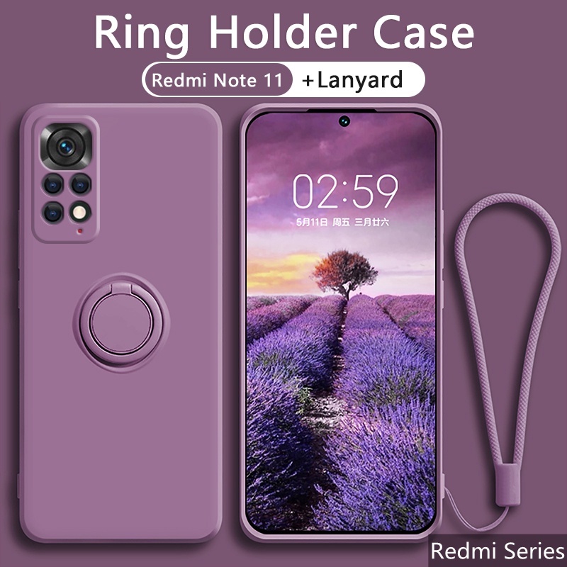 Compatible con Redmi Note 12 4G Case Ring Holder Magnet Green, Xiaomi Redmi  Note 12 4G Funda de teléfono de silicona a prueba de golpes Cubierta