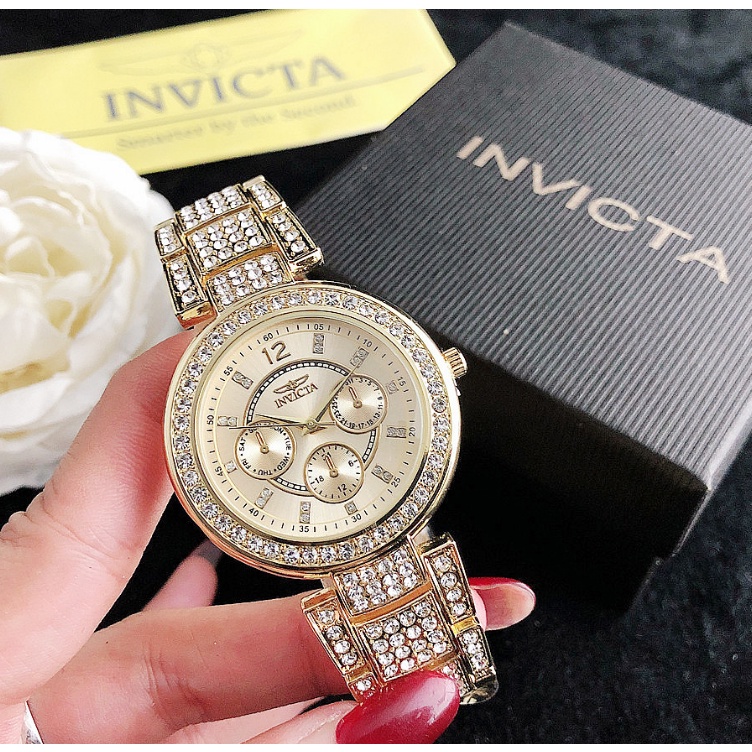 INVICTA Reloj Simple De Diamantes De Alta Calidad Para Mujer