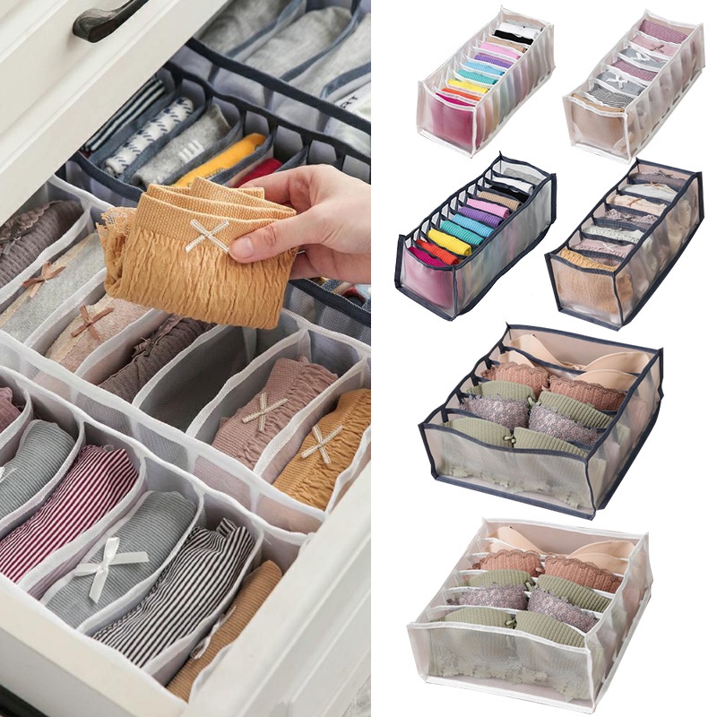 Organizador para ropa interior, cajas organizadoras de plástico