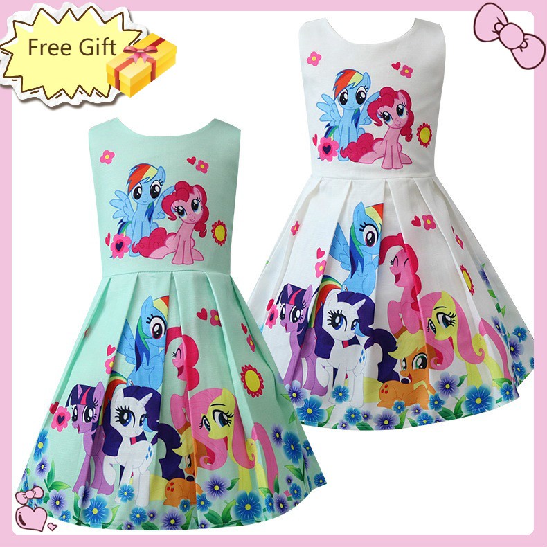 Vestido Para Ni as My little Pony Ropa Para Ni os Beb Blanco Rosa