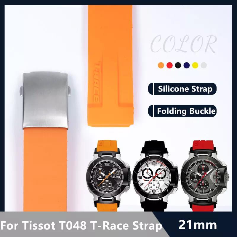 Con Logotipo Correa De Reloj Para Tissot 1853 T RACE T048 417A