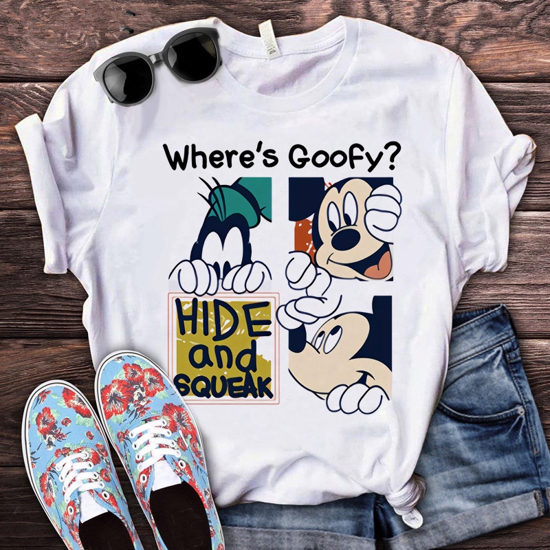 Mickey Mouse t shirt top Camisetas Mujer casual ulzzang Pareja