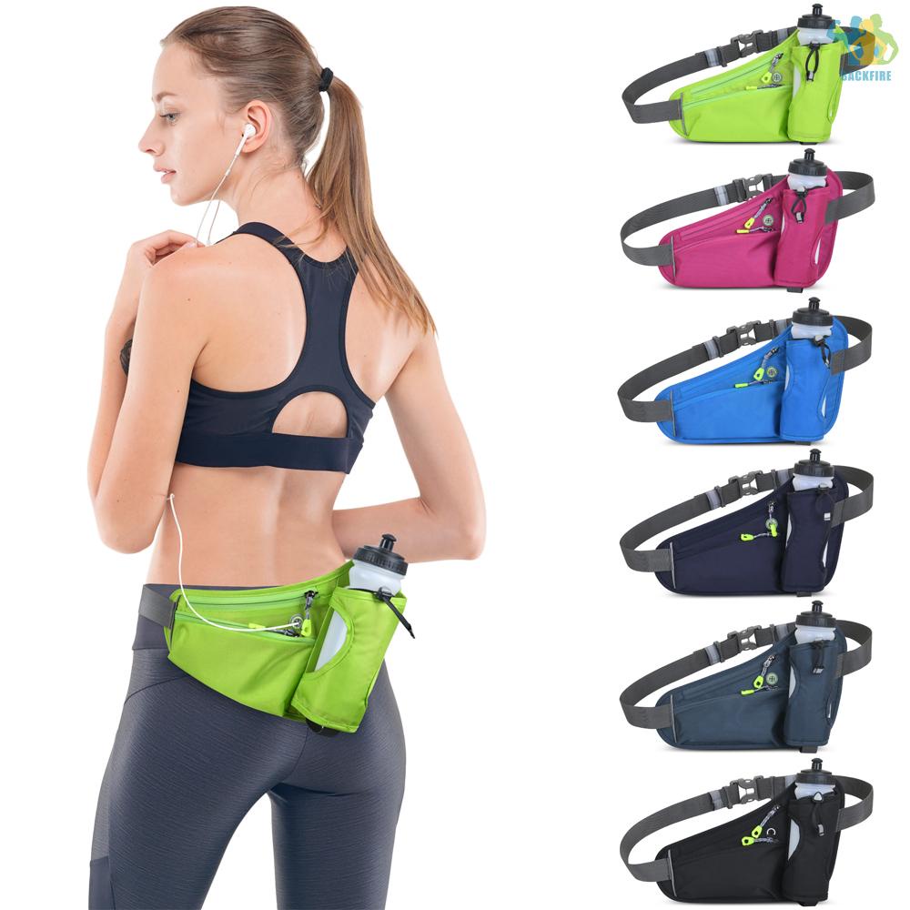 Riñonera ajustable para cinturón de hidratación impermeable para correr,  maratón, mujer y hombre, con 2 bolsillos de almacenamiento para botellas