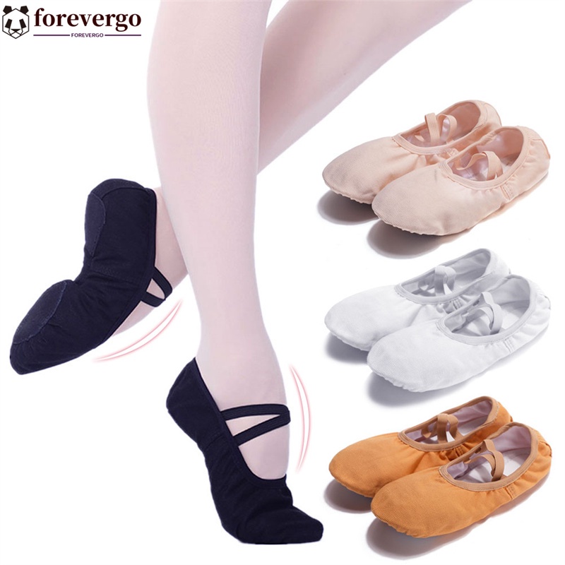 Zapatillas de ballet para niñas, zapatillas de baile de Ballet, lona,  gimnasia, Yoga, suela dividida Baoblaze Zapato de ballet de niña