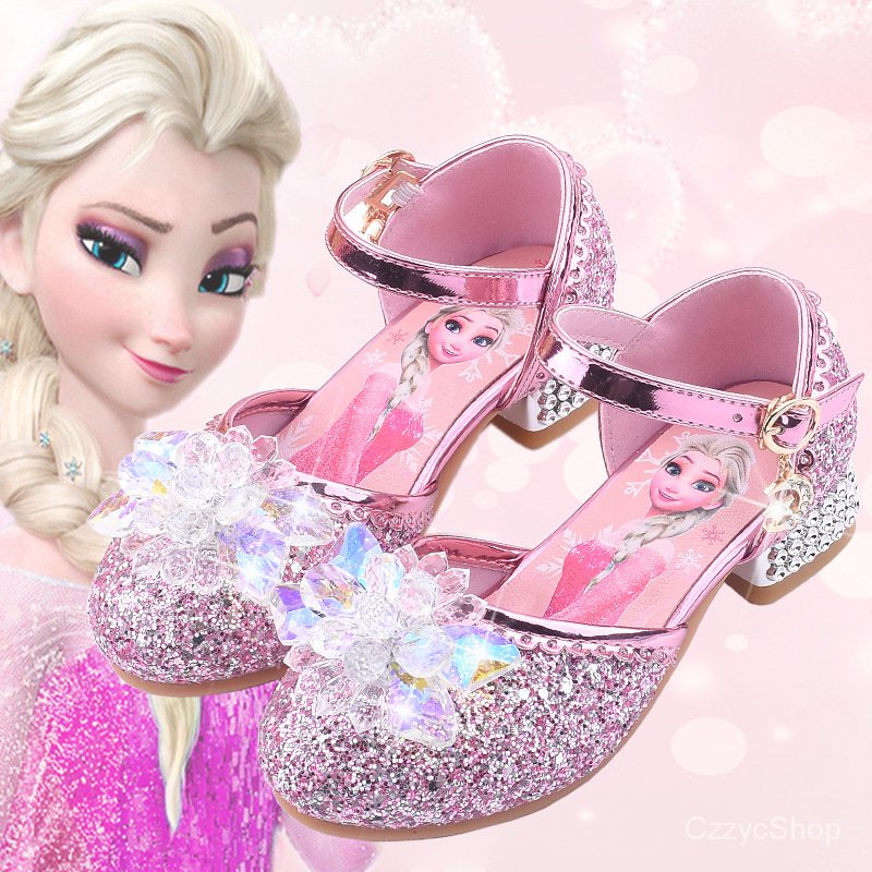 Zapatos De Princesa Elsa Tac n Alto Para Ni os Ni a Crystal