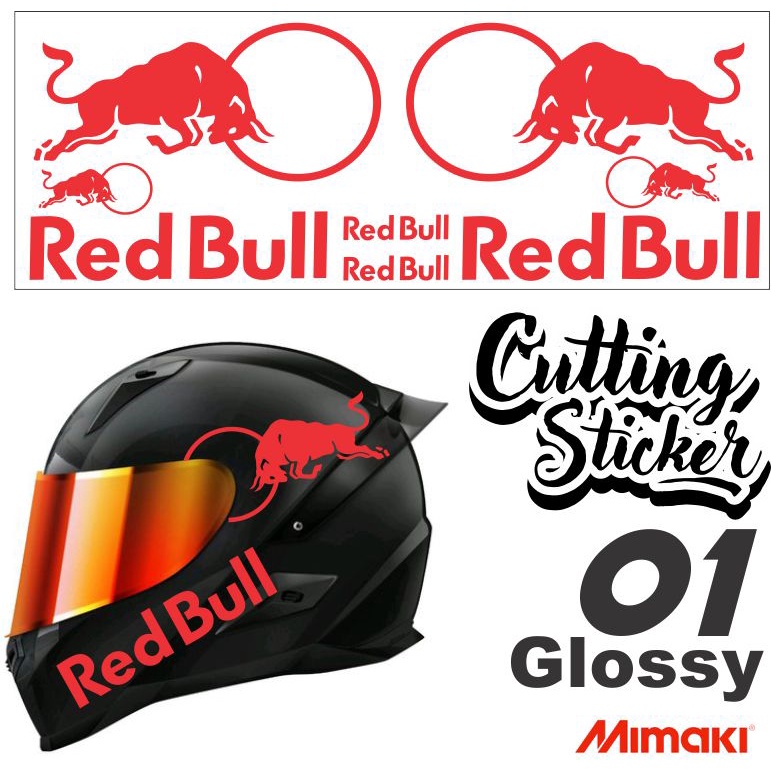 Conjunto de pegatinas para casco Redbull kyt tt course nfr pegatina red  bull corte casco brillante variación