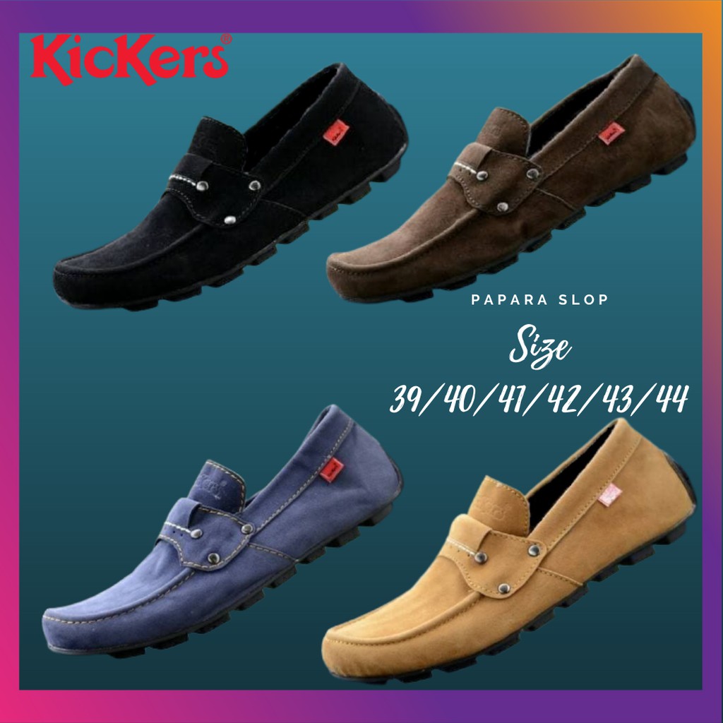 Zapatos De Los Hombres Kickers Papara Knops Slop Gamuza Trabajo