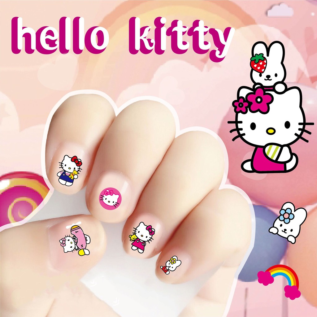 Pegatinas de Hello Kitty para las uñas