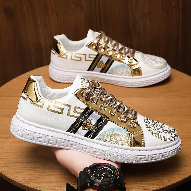 Versace Medusa Blanco Zapatos Todo Partido De Moda Primavera Transpirable Hombres Casual 2022 Nuevo Estilo Zapatillas