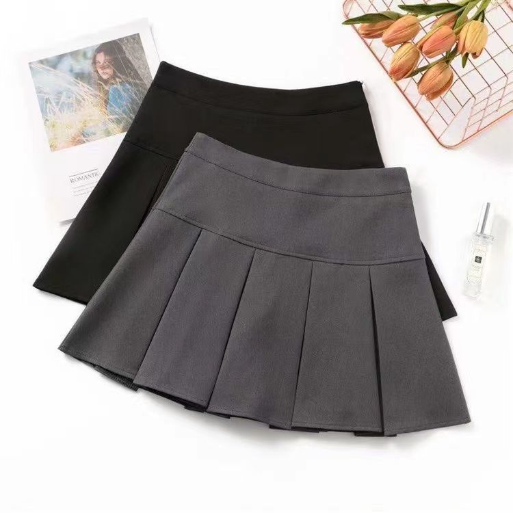 Falda Plisada Para Mujer Verano 2022 Nueva Negra Corta Cintura Alta Una  Línea Mini Minifalda