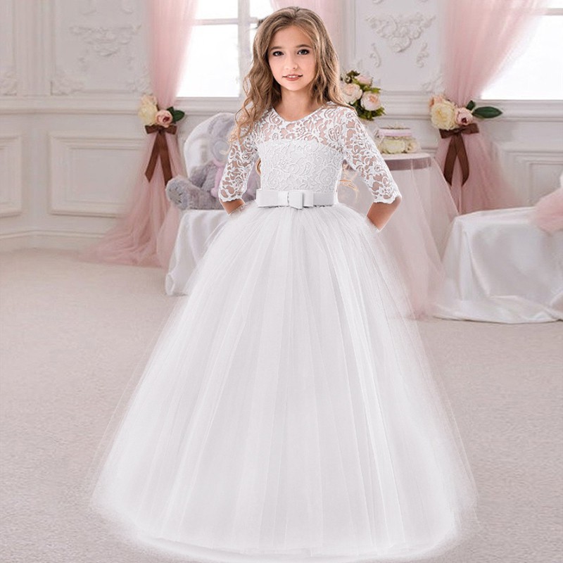 Vestido blanco para niña de 10 años hot sale