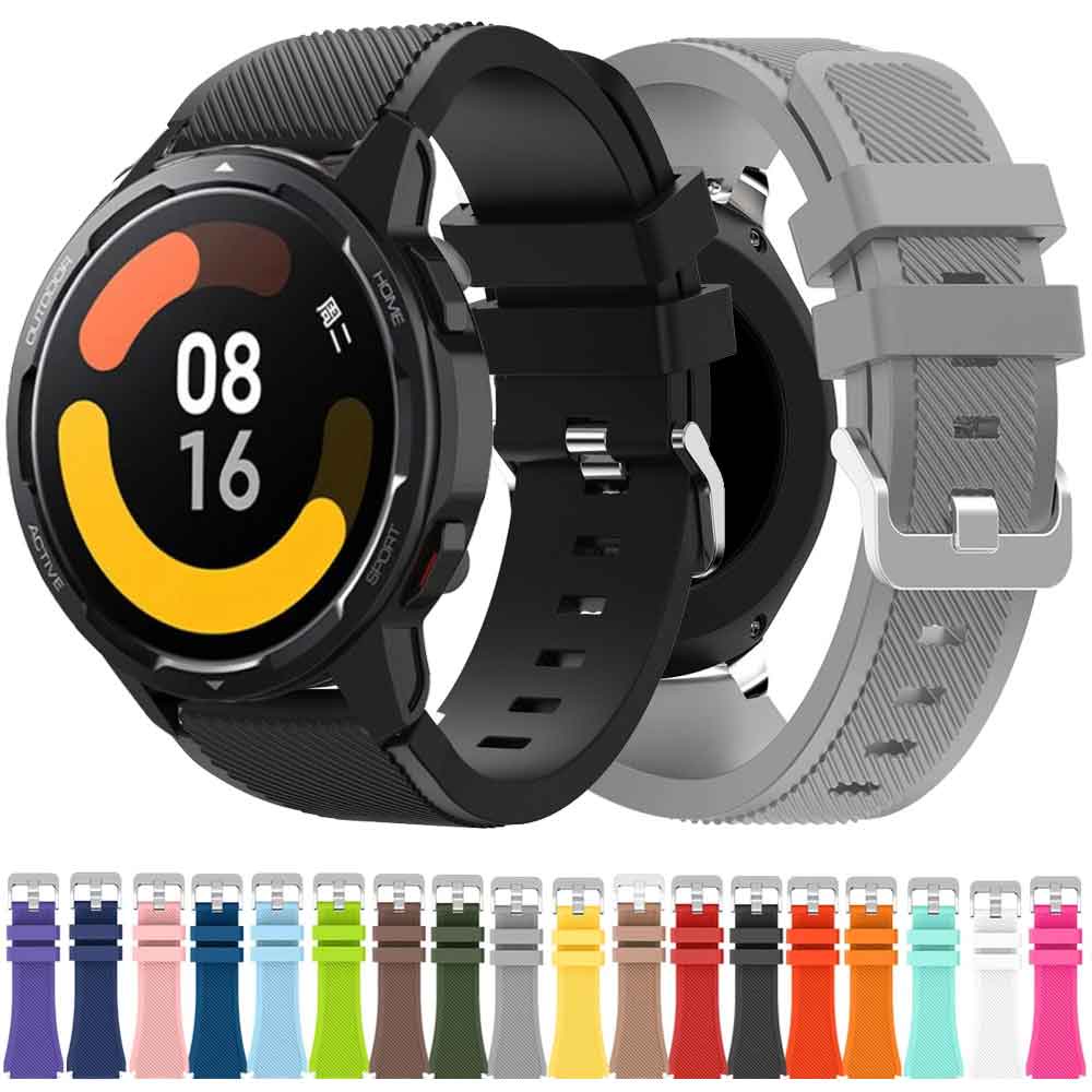 Correa de silicona de 22mm para reloj Xiaomi Mi Watch Global, pulsera  deportiva a Color, MI Watch S1 Active, MI Watch