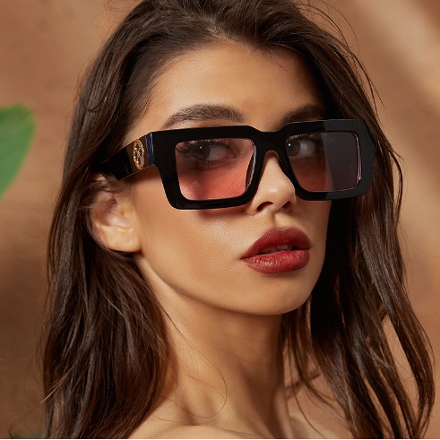 Gafas de sol cuadradas de lujo delgadas y elegantes, informales, gruesas,  gruesas y atrevidas