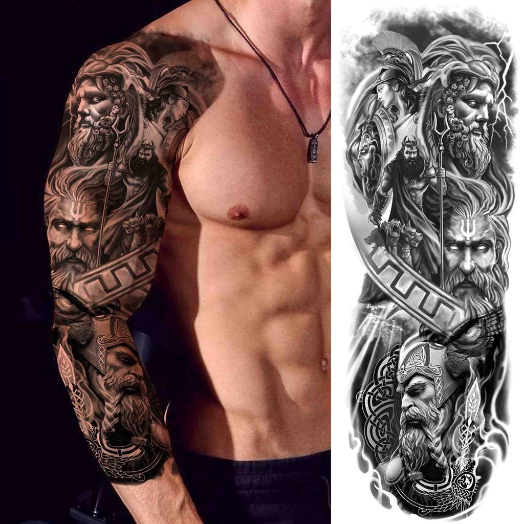 Tatuajes Temporales De Brazo Completo Para Hombres Y Mujeres Pegatinas  Realistas | Shopee Colombia