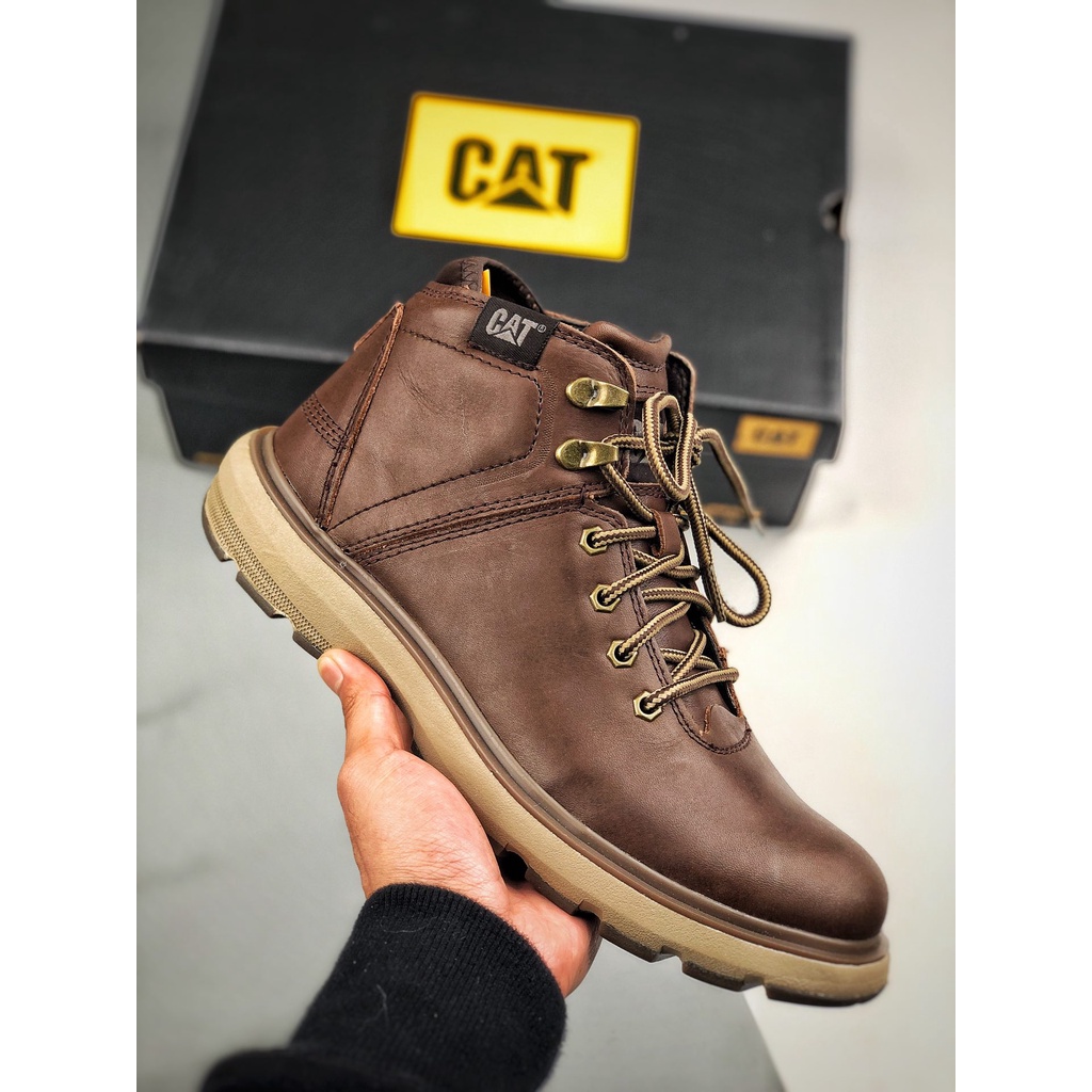 Original Caterpillar Gato 18ss Hombres Calzado Trabajo De Cuero