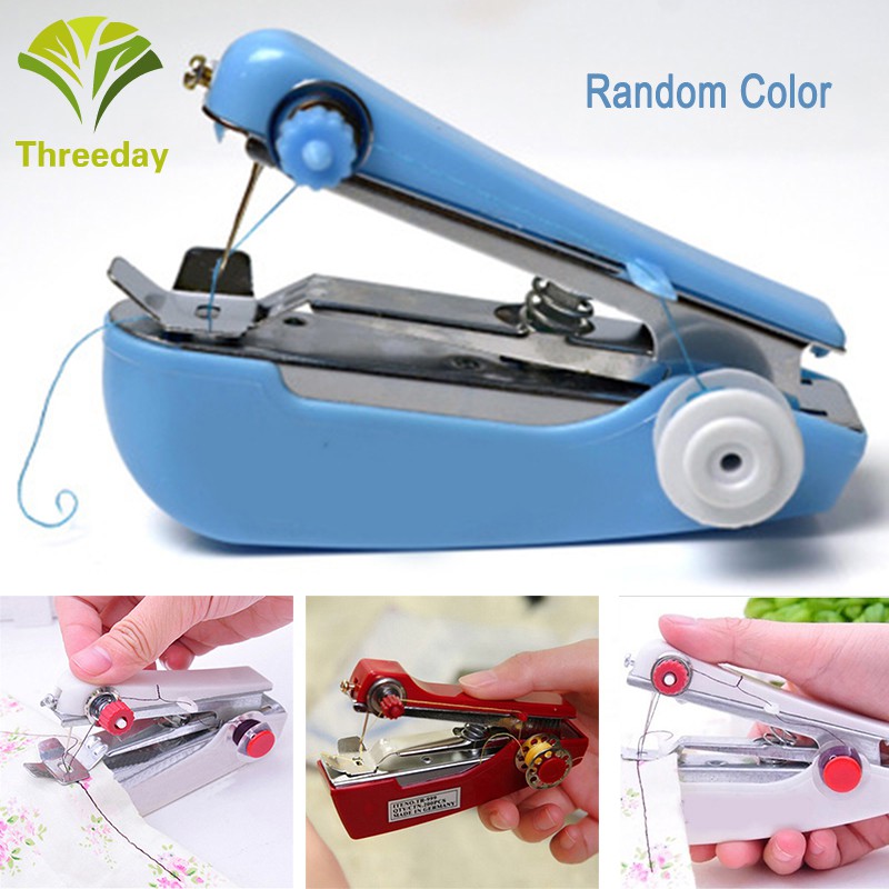 Mini máquina de coser portátil Manual de costura de tela práctica  herramienta de costura DIY