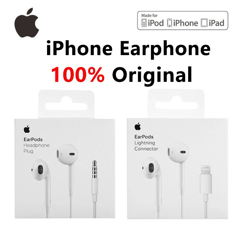 Apple Earpods originales 3.5 mm auriculares Lightning para Iphone 13 12 Pro Max Mini 11pro 7 8 Xr Xs Max Ipad