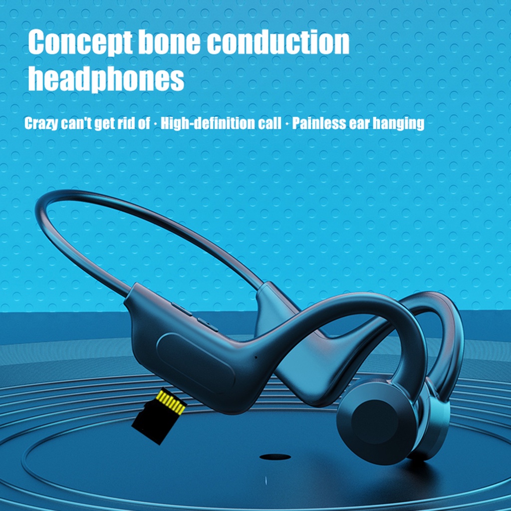 auriculares inalámbricos con conector óseo con micrófono para deportes