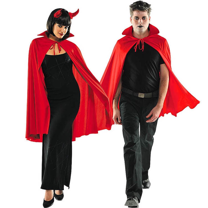 Disfraz de capucha roja para mujer, bata de Halloween, capa de longitud  completa con capucha para cosplay