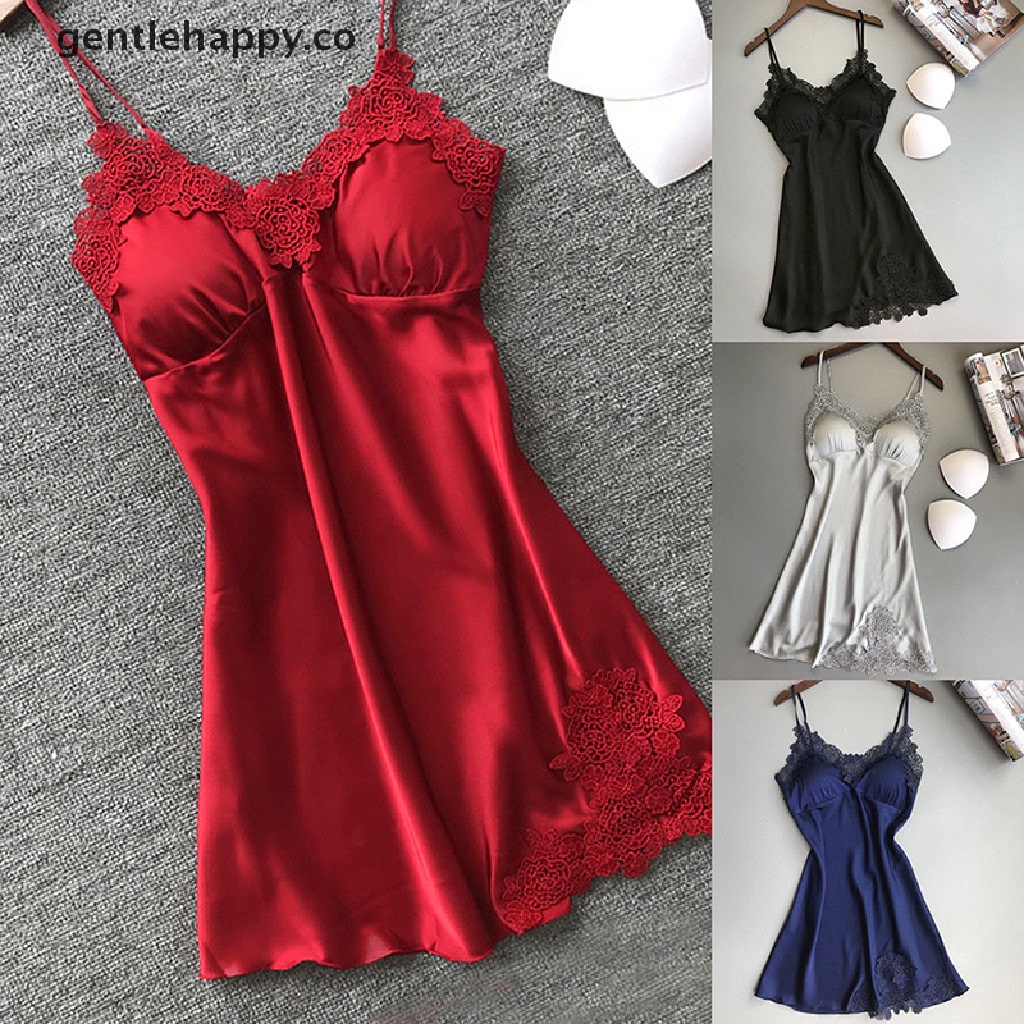 Lencería Sexy Para Mujer Vestido De Bata De Encaje De Seda Babydoll Camisón  Para Dormir | Shopee Colombia