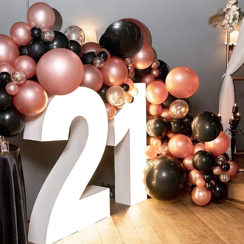 Globo de cumpleaños de 18 años, decoraciones de cumpleaños n.° 18, globos  burdeos con el número 18, suministros de fiesta de cumpleaños número 18