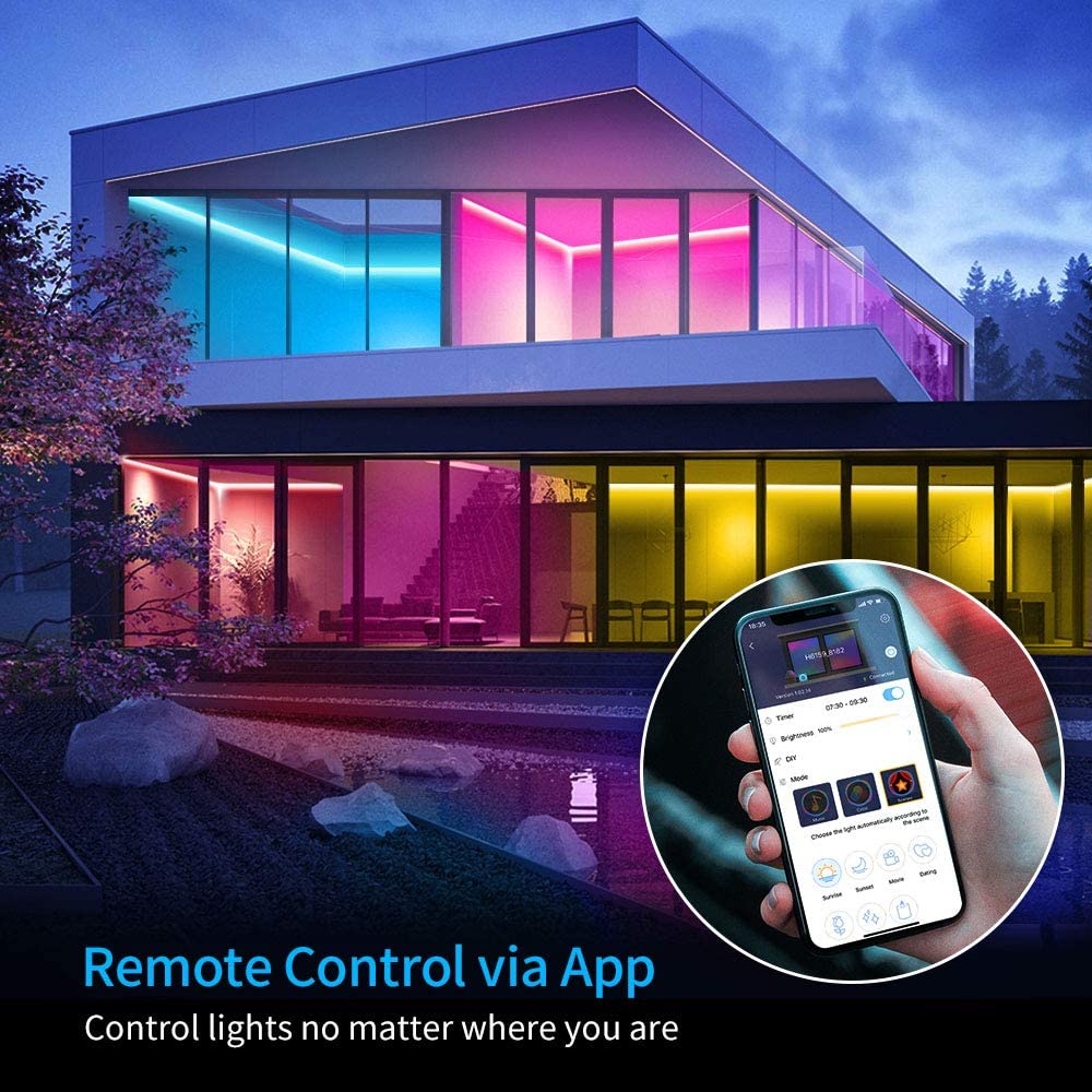 Tira De Luces LED Inteligente Iluminación Govee Smart WiFi Wireless APP  Controlada