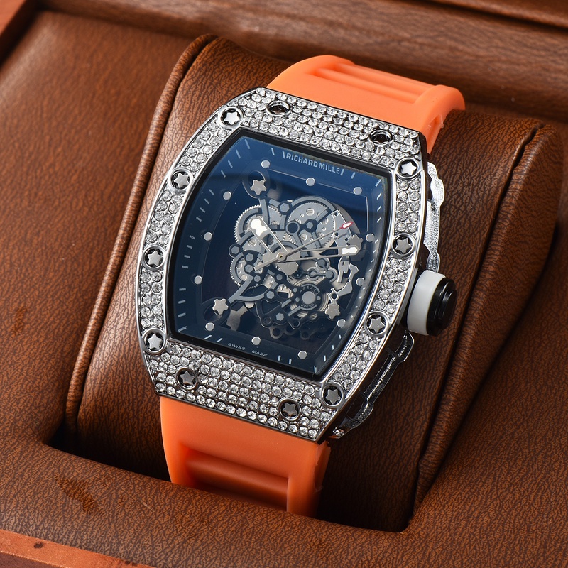 Richard Mille Reloj De Cuarzo Con Correa De Silicona Transparente