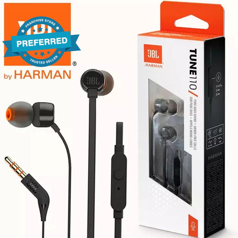 JBL-auriculares T110 con cable de 3,5mm, cascos estéreo TUNE 110, de graves  puros, deportivos