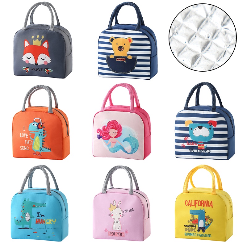 Lonchera Bolsa Térmica Infantil 3d Dibujos Animados