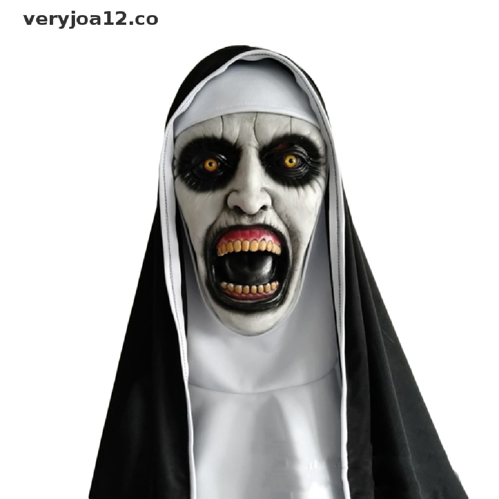 veryjoa12] La Máscara De Látex Monja De Terror Con Pañuelo Valak Cosplay  Para Disfraz De Halloween [CO] | Shopee Colombia