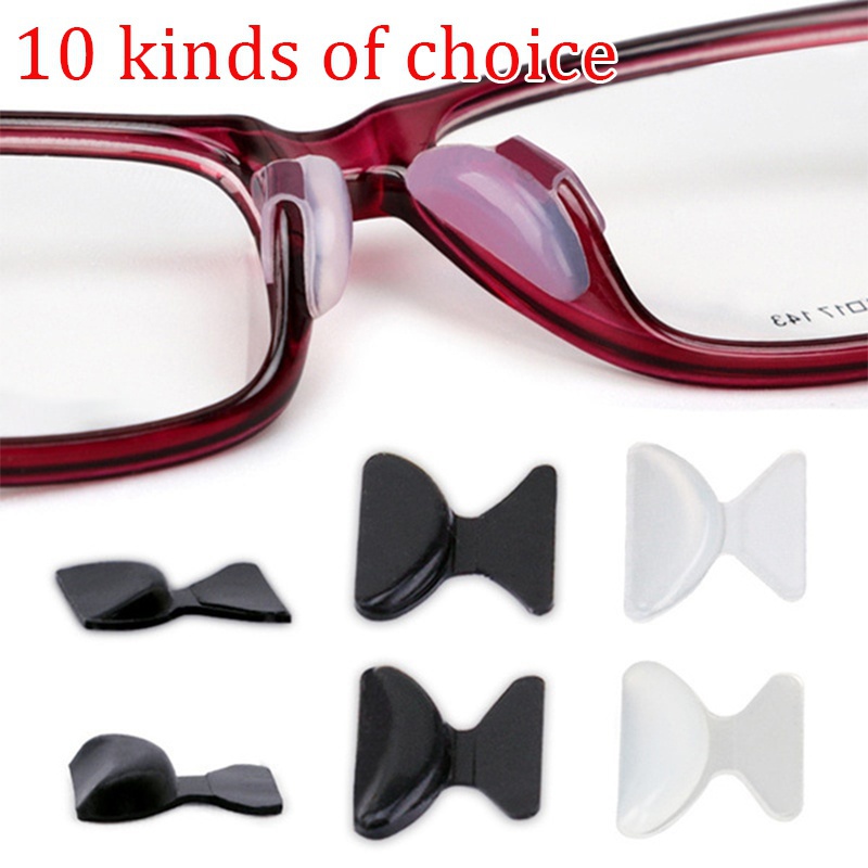 COLOUR_MAX-almohadillas de silicona antideslizantes para gafas, almohadillas  adhesivas para la nariz, 6 pares
