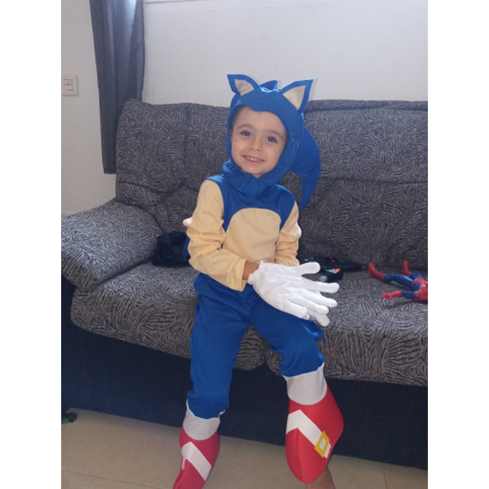 Sonic The Hedgehog Cosplay Tela Niño Juego Temático Disfraz Para Niños  Halloween Vestido De Fantasía