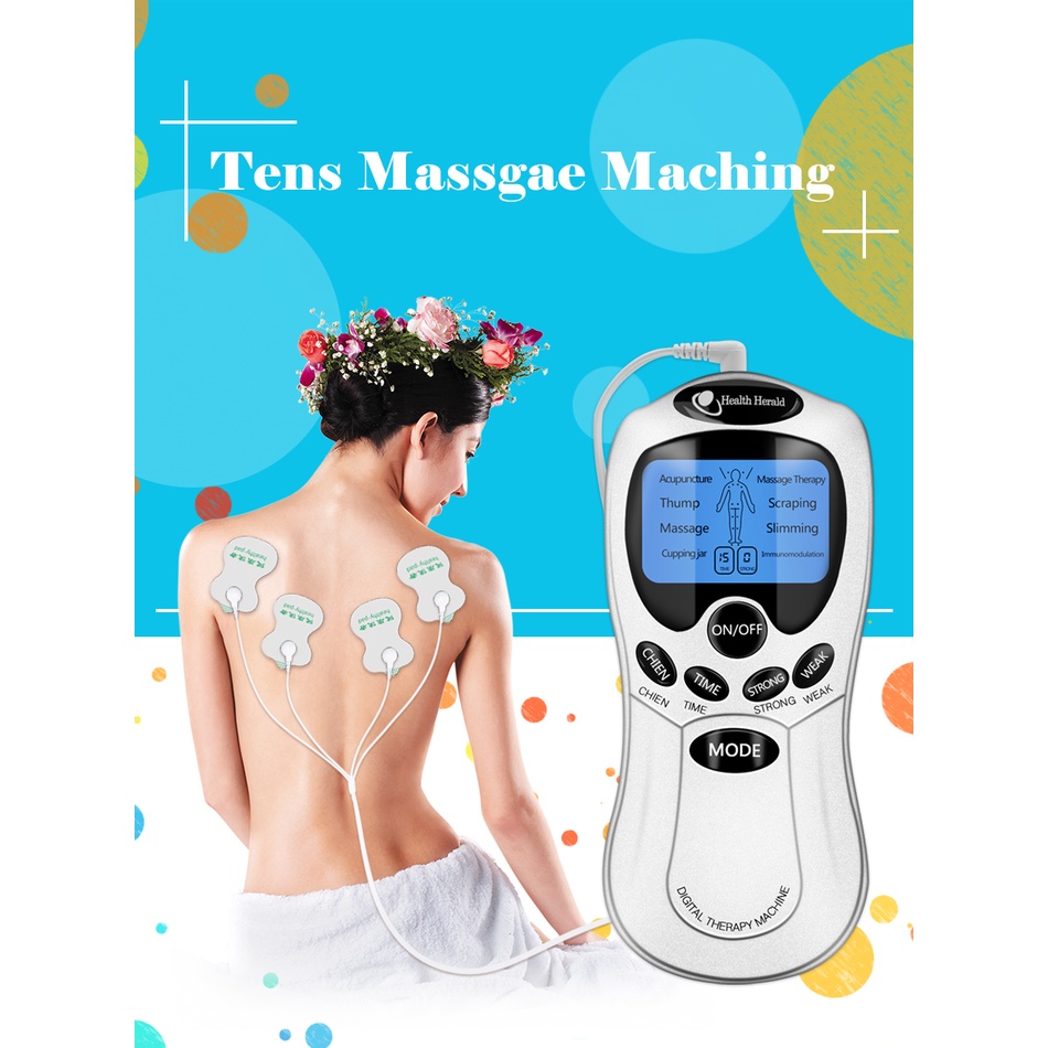 Salorie Masajeador Corporal Eléctrico Herald Tens Estimulador Muscular  Acupuntura Máquina De Terapia Digital Electroestimulador Para Cuello Pierna  Espalda