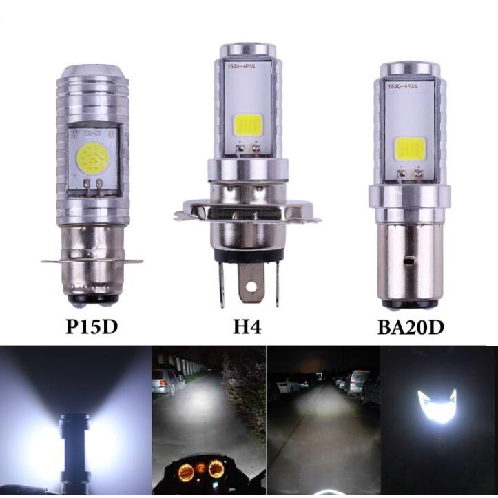 Comprar Bombillas LED H4 para faros de motocicleta Ba20D H6 H4 Hi