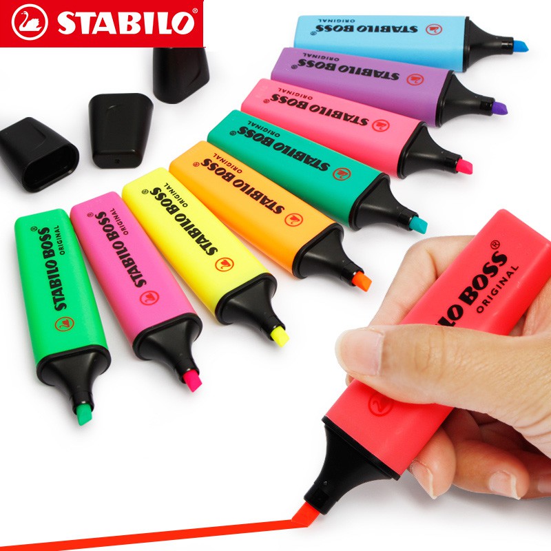 STABILO BOSS - Marcadores resaltadores originales – Paquete de 7 marcadores  – neón