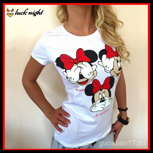 Mujer ropa camiseta de moda impresi n Mickey Mouse PrintingTT