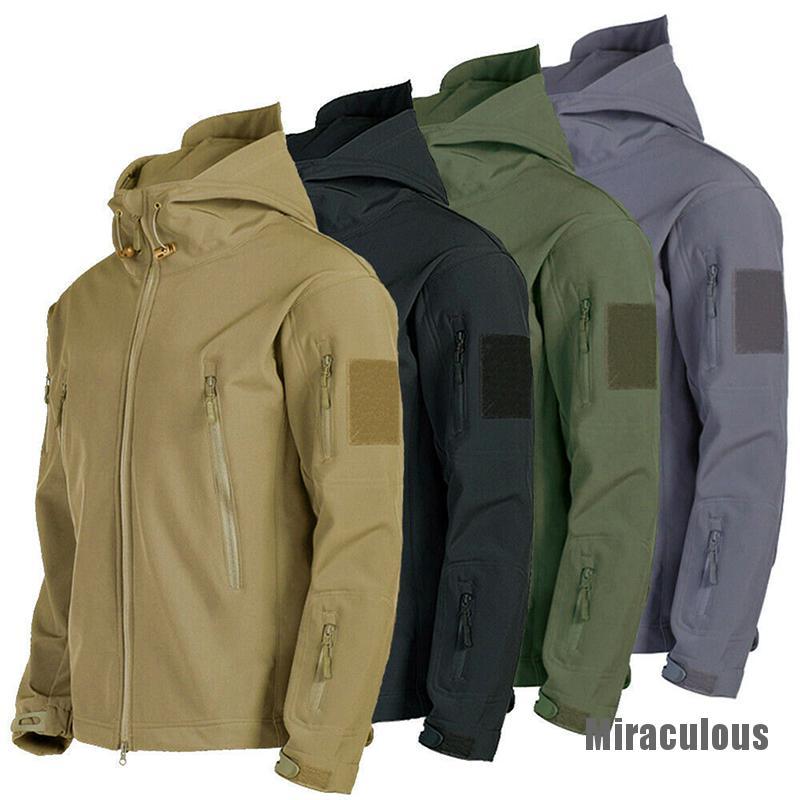 Chaqueta militar para hombres Chaqueta impermeable táctica al aire libre Chaquetas  militares para hombres con 9 abrigos de ropa exterior de bolsillos  múltiples