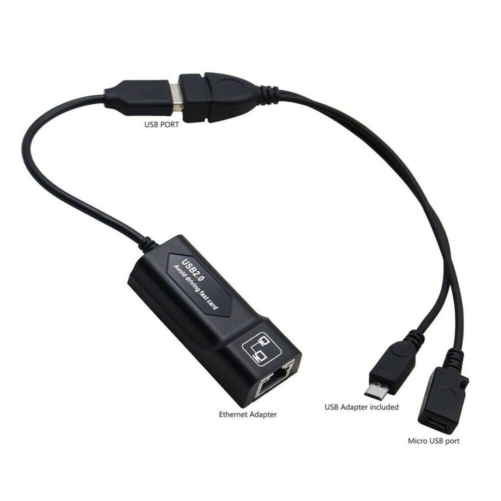 LAN Ethernet Conector & OTG Cable USB Adaptador Conjunto Para  Fire  Stick 4K TV