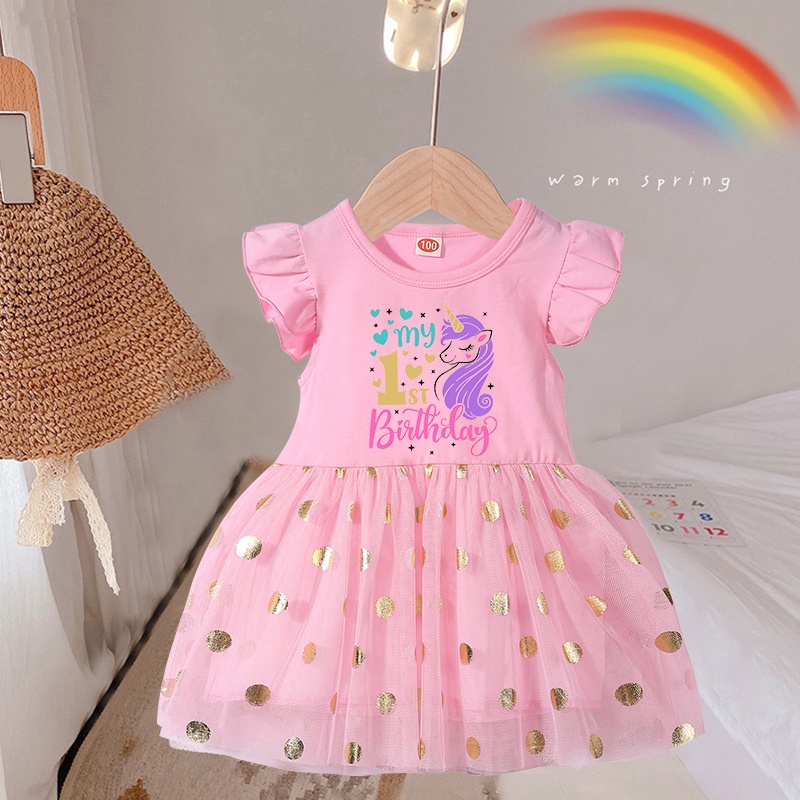 Vestido 1 hot sale ano unicornio