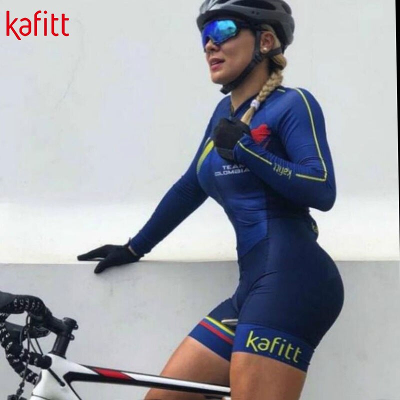 Kafitt Maillot Ciclismo Mujer Mono Manga Larga Protección Uv