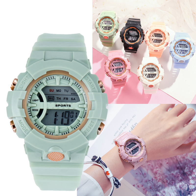 MSTIANQ Mujeres Y Hombres Reloj Deportivo Digital LED Impermeable Jam  tangan pasangan
