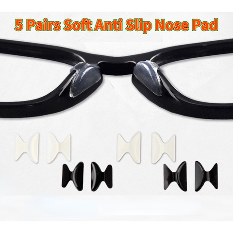 Almohadilla de silicona suave para la nariz, accesorio antideslizante para  gafas de lectura, antiluz azul, 5 pares - AliExpress