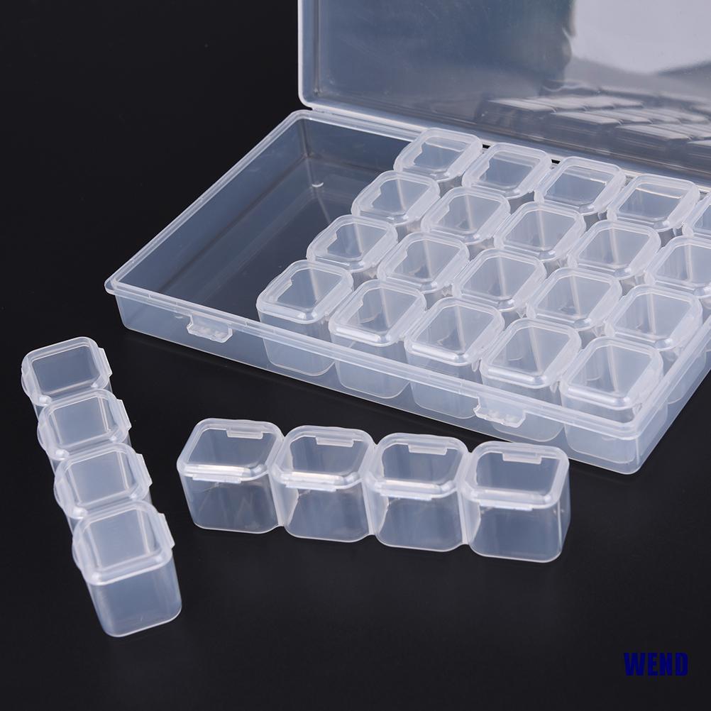 Caja plastico de 6 compartimentos rectangular transparente Bisuteria 330