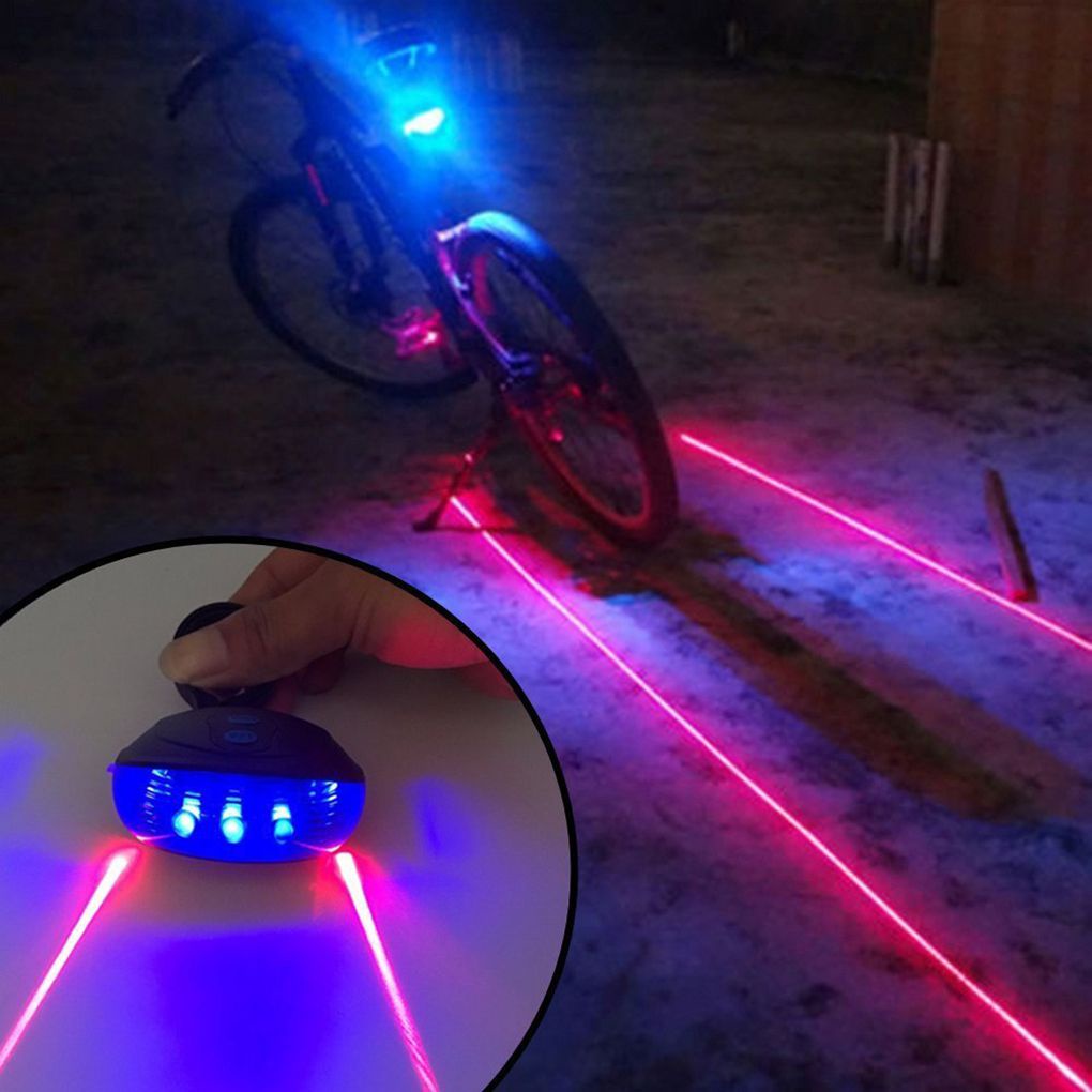 Luces Traseras Láser Impermeables Para Bicicleta Advertencia De Seguridad  Accesorios De