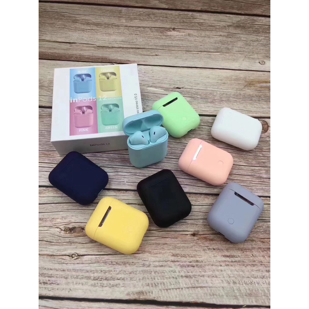 Inpods 12 Auriculares inal mbricos Bluetooth color pastel para