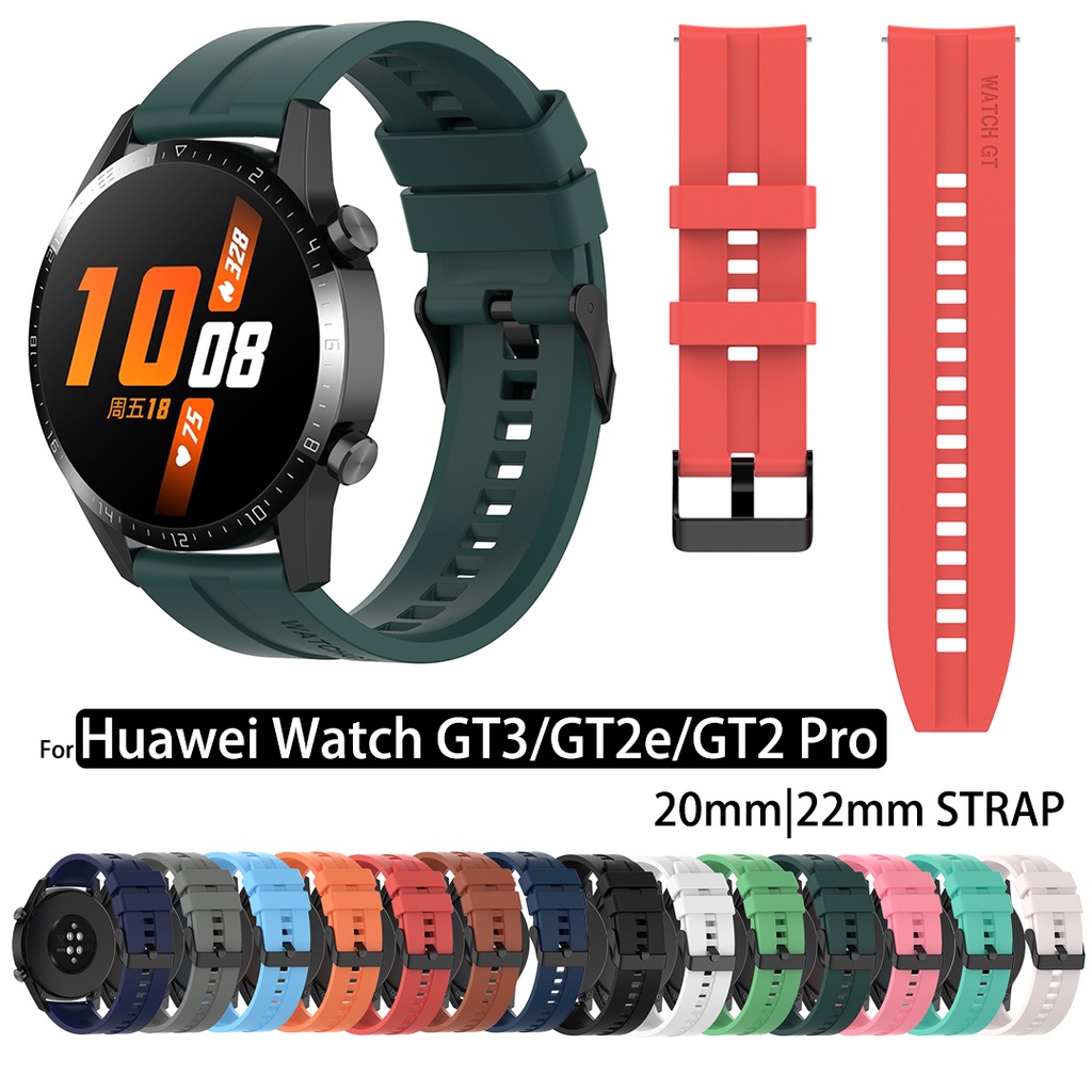 Correa de silicona de 22 mm para reloj Huawei GT 2 3 GT2 Pro GT3 46 mm