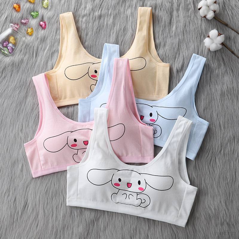 Cod Niñas Ropa Interior Adolescentes Sujetador Para Niña Niños bralette tops  Sin Anillo De Acero Estudiante Con Almohadillas De Pecho Chaleco Deportivo  anti-lighti