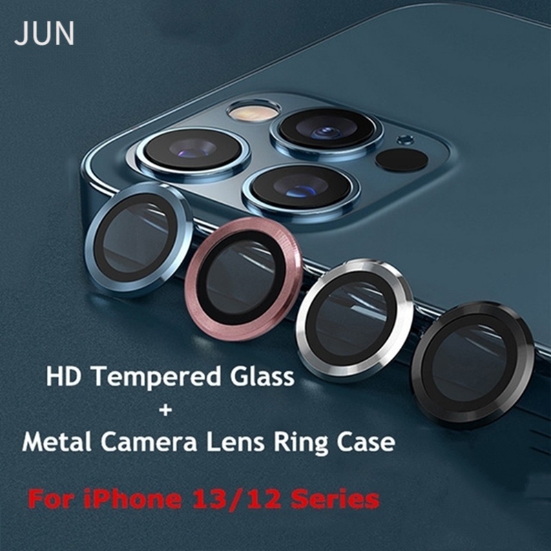 Lente De Cámara De Vidrio Templado Cubierta Completa La Protector Anillo  Para iPhone 13 12 11 Pro Max 12 13 Mini HD Trasero