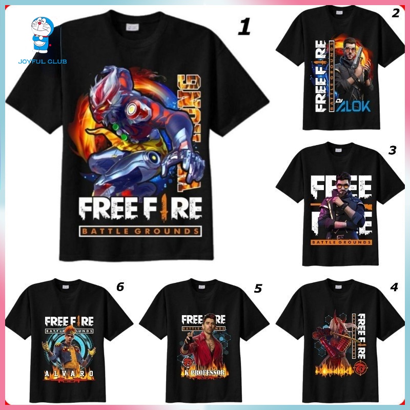 Fuego Libre Camisetas Ni os Freefire Tops Shopee Colombia